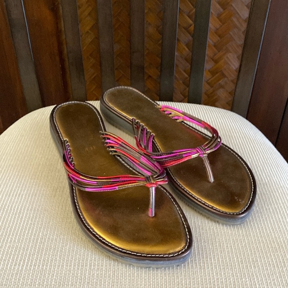 Donald J. Pliner - Bronze, Red and Magenta Sandal 11m - Picture 2 of 8